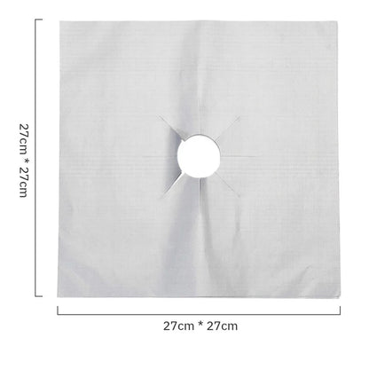 Rynx | 1 Set Gas Stove Pad and Protective Cover - 5-Hole Kitchen Cleaning and Anti-Dirty Non-Stick Reusable Stovetop Protector Pads