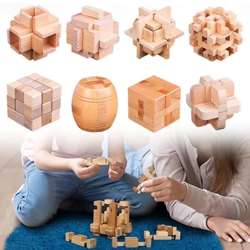 Rynx | Bamboo Kong Ming Lock Puzzle - Creative 3D Logic Challenge for Kids