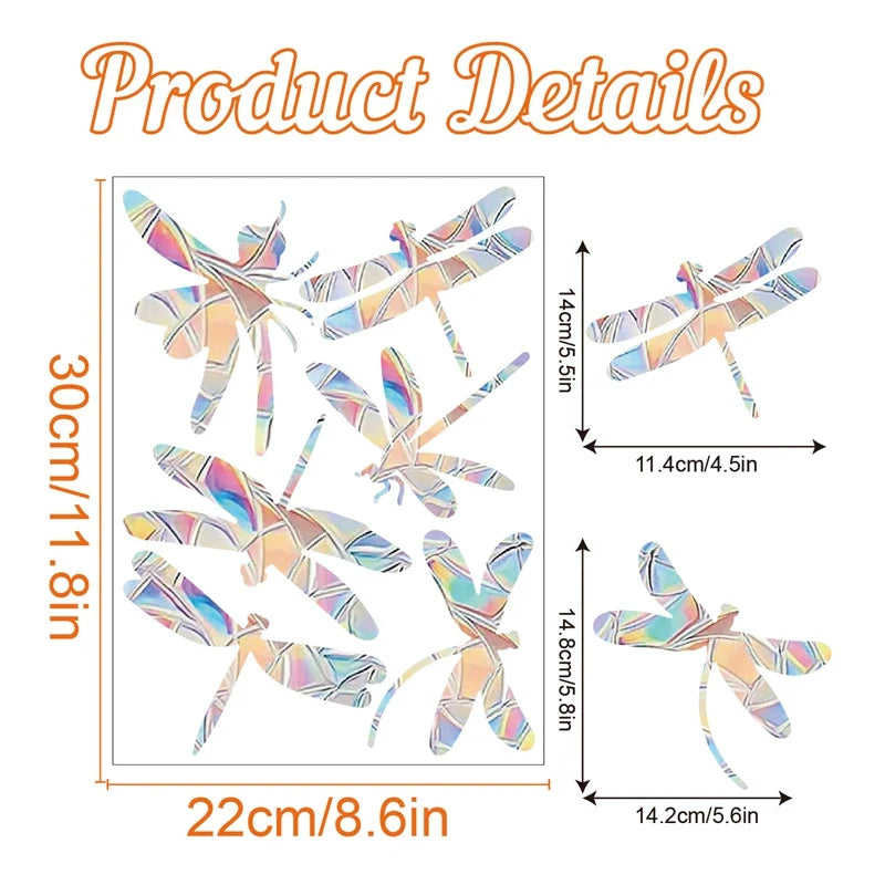 Rynx | PVC Rainbow Suncatcher Window Stickers | Cat Butterfly Prism Glass Wall Decal | Home Kids Bedroom Decoration