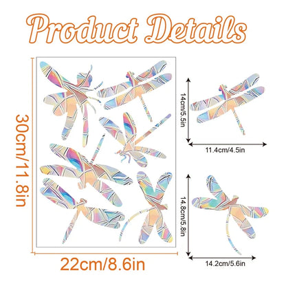 Rynx | PVC Rainbow Suncatcher Window Stickers | Cat Butterfly Prism Glass Wall Decal | Home Kids Bedroom Decoration