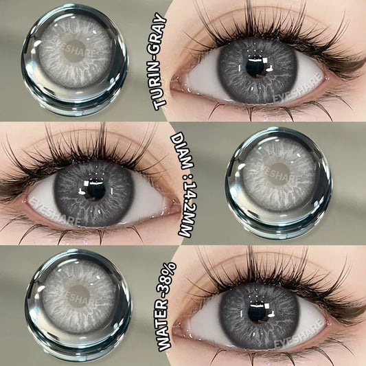 Rynx | 1 Pair New Colored Contact Lenses for Eyes Green Contact Lenses Fashion Blue Eye Lenses Annual Gray Beauty Contact Lenses