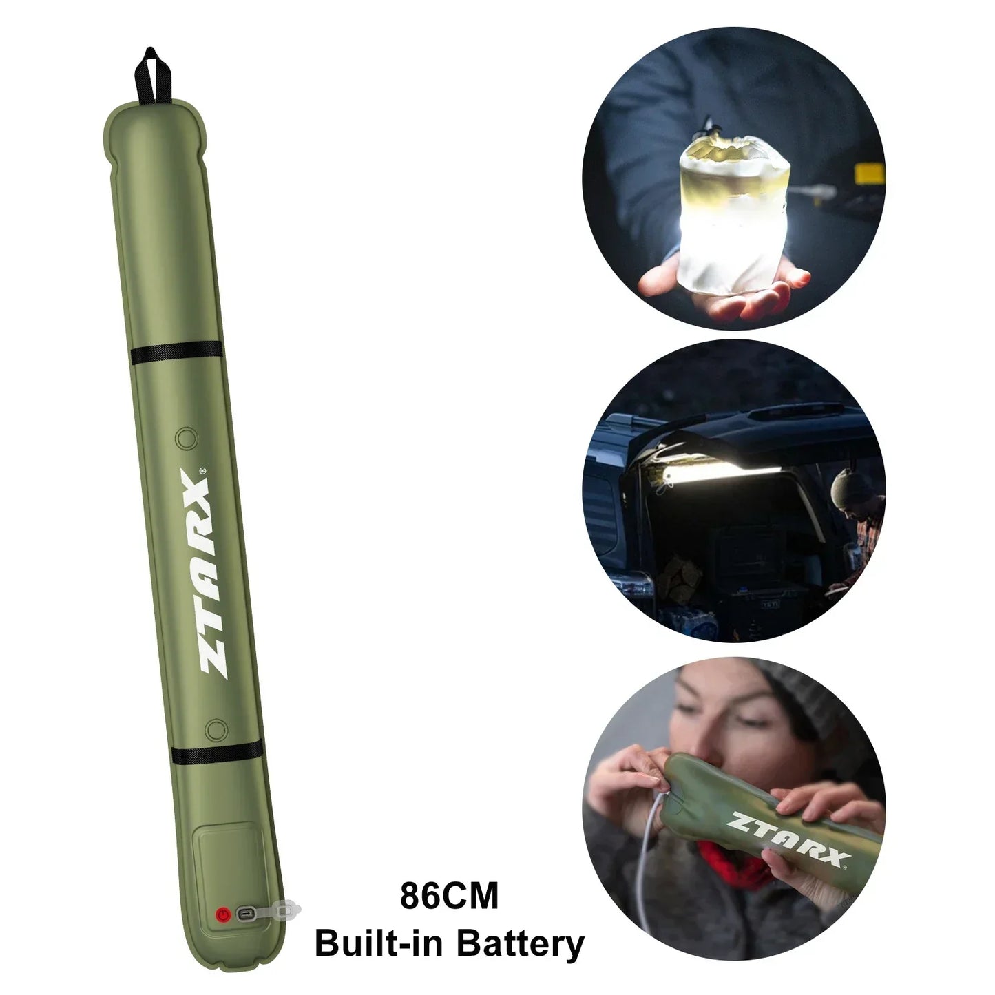 Rynx | Inflatable Solar LED Tube Light - LumiGlow Pro