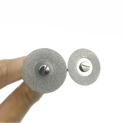 Rynx | Dental Ultra-Thin Double Sided Sand Porcelain Cutting Disc Mandrel - 5pcs/Pack Diamond Polishing Tools - Denspay Supplier