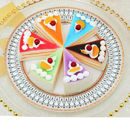 Rynx | Playful Set of 6 Colorful PU Foam Cake Magnets for Creative Home Styling and Photography
