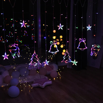 Rynx | 220V/110V/Battery Christmas Lights 2025 Light String Fairy Garland Curtain Decor for Holiday Party Christmas 2024 New Year's Decoration