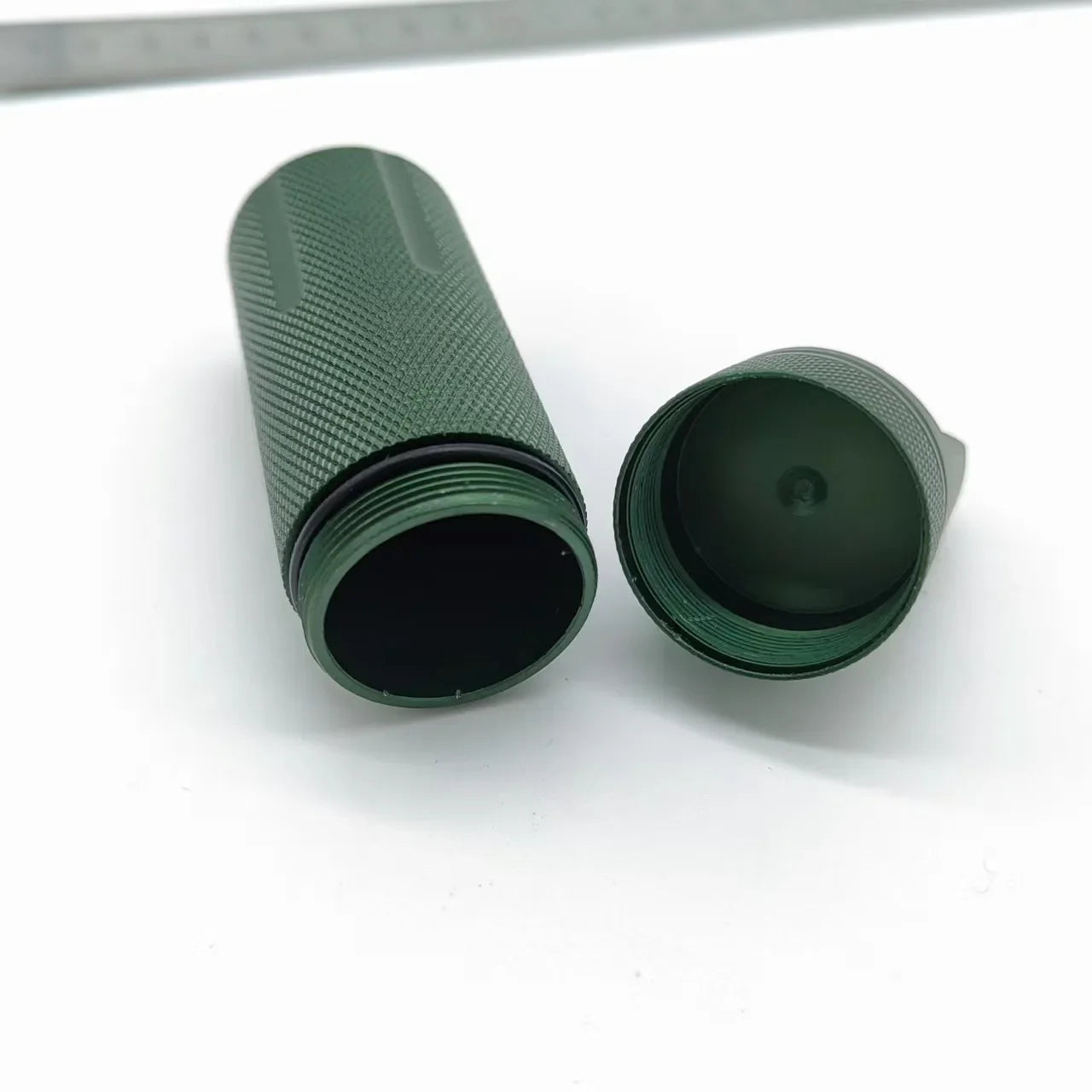 Rynx | Portable Aluminum Alloy Airtight Pill Container Bottle - Single Chamber Capsule Holder for Outdoor EDC, Waterproof Medicine Case Box