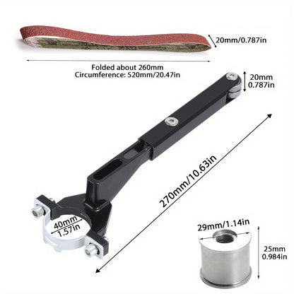 Rynx | 6/10PCS Sander Angle Grinder Accessory - Modified Belt Sander for Woodworking Trimming & Polishing - Fits 100/115/125 Angle Grinder