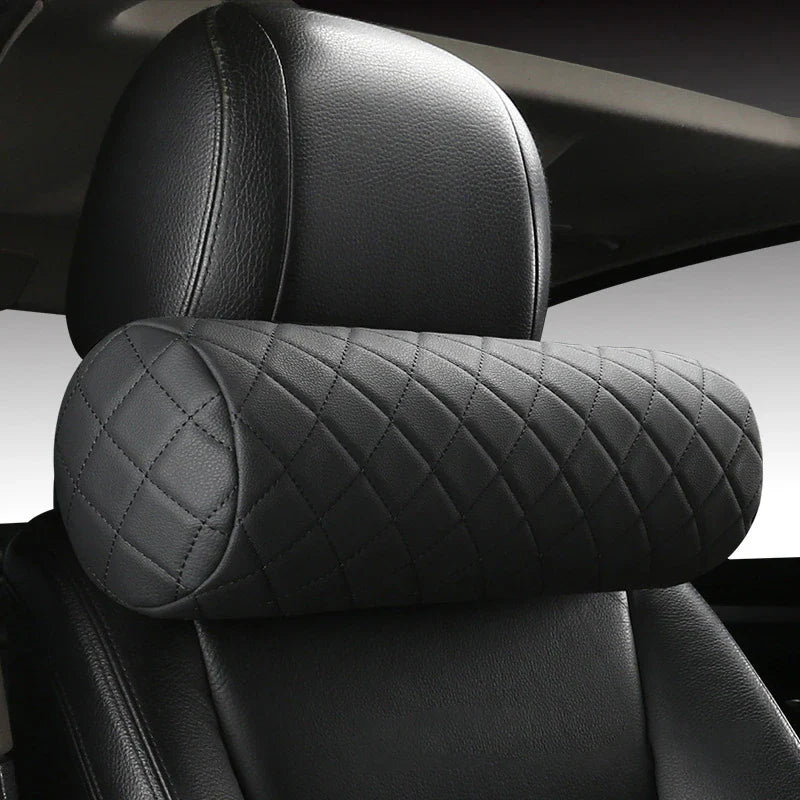 Rynx | Leather Memory Foam Car Neck Pillow Cervical Headrest Cushion