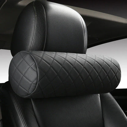 Rynx | Leather Memory Foam Car Neck Pillow Cervical Headrest Cushion