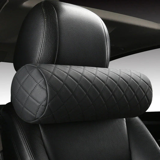 Rynx | Leather Memory Foam Car Neck Pillow Cervical Headrest Cushion