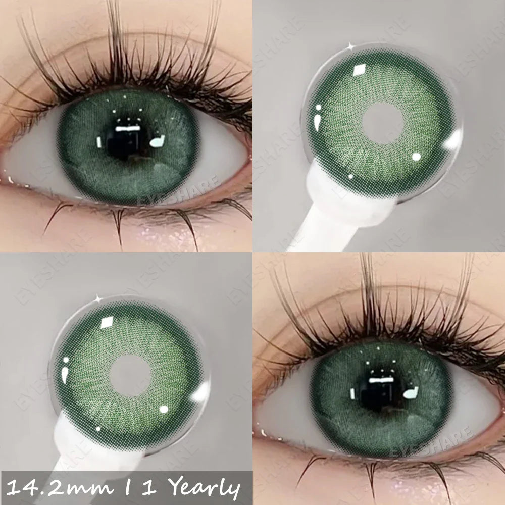 Rynx | New colored contact lenses for eyes 2 pieces blue colorful beautiful pupils green color lenses annually brown contact lenses 14.2 mm