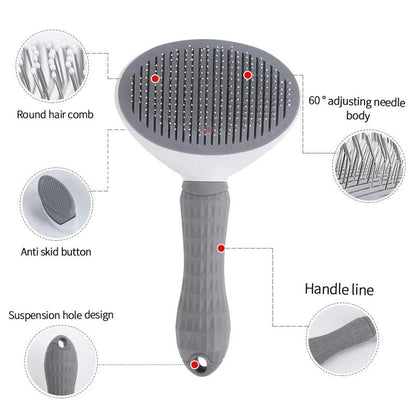Rynx | Revolutionary Self-Cleaning Pet Grooming Brush for Dogs and Cats - Effortlessly Remove Tangles!