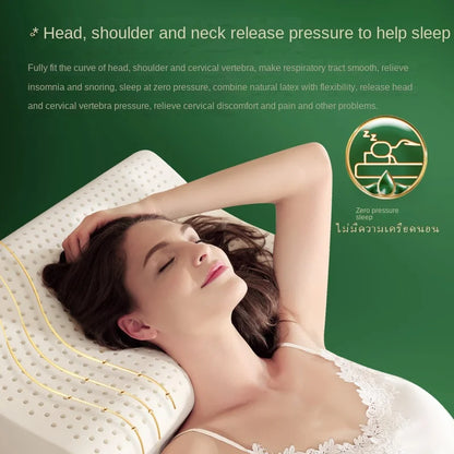 Rynx | TAIHI Thailand Latex Pillow - Orthopedic Neck Pain Relief, Vertebrae Health Care Massage Pillow for Sleeping