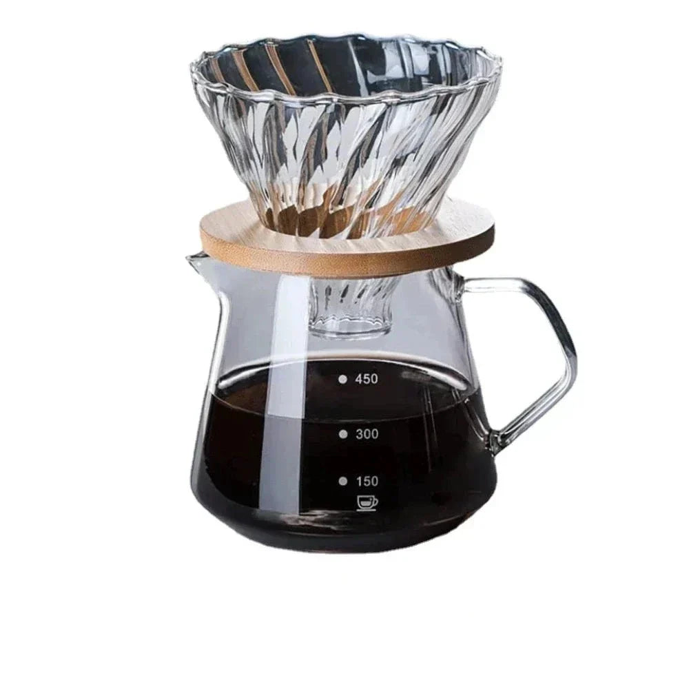 Rynx | Pour Over Coffee Set - Wood Holder & Milk Jug - Perfect Taste