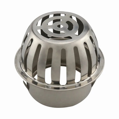 Rynx | Stainless Steel Round Balcony Roof Floor Drain - Large Displacement, Anti-Blocking Outdoor Rain Bucket Drainage