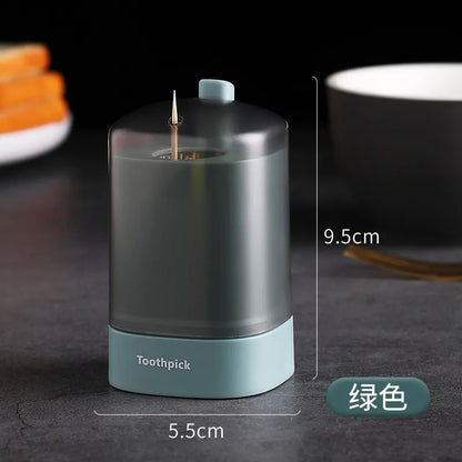 Rynx | Automatic Pop-Up Toothpick Dispenser - Portable Toothpick Holder Container for Kitchen, Restaurant, and Home Table Storage