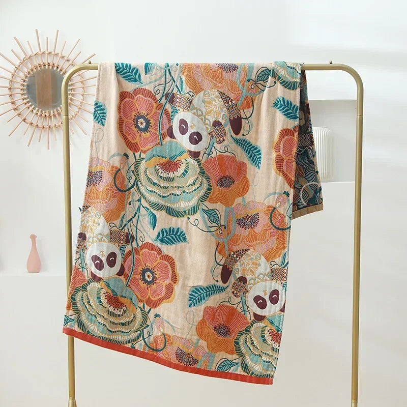 Rynx | botanical print blanket