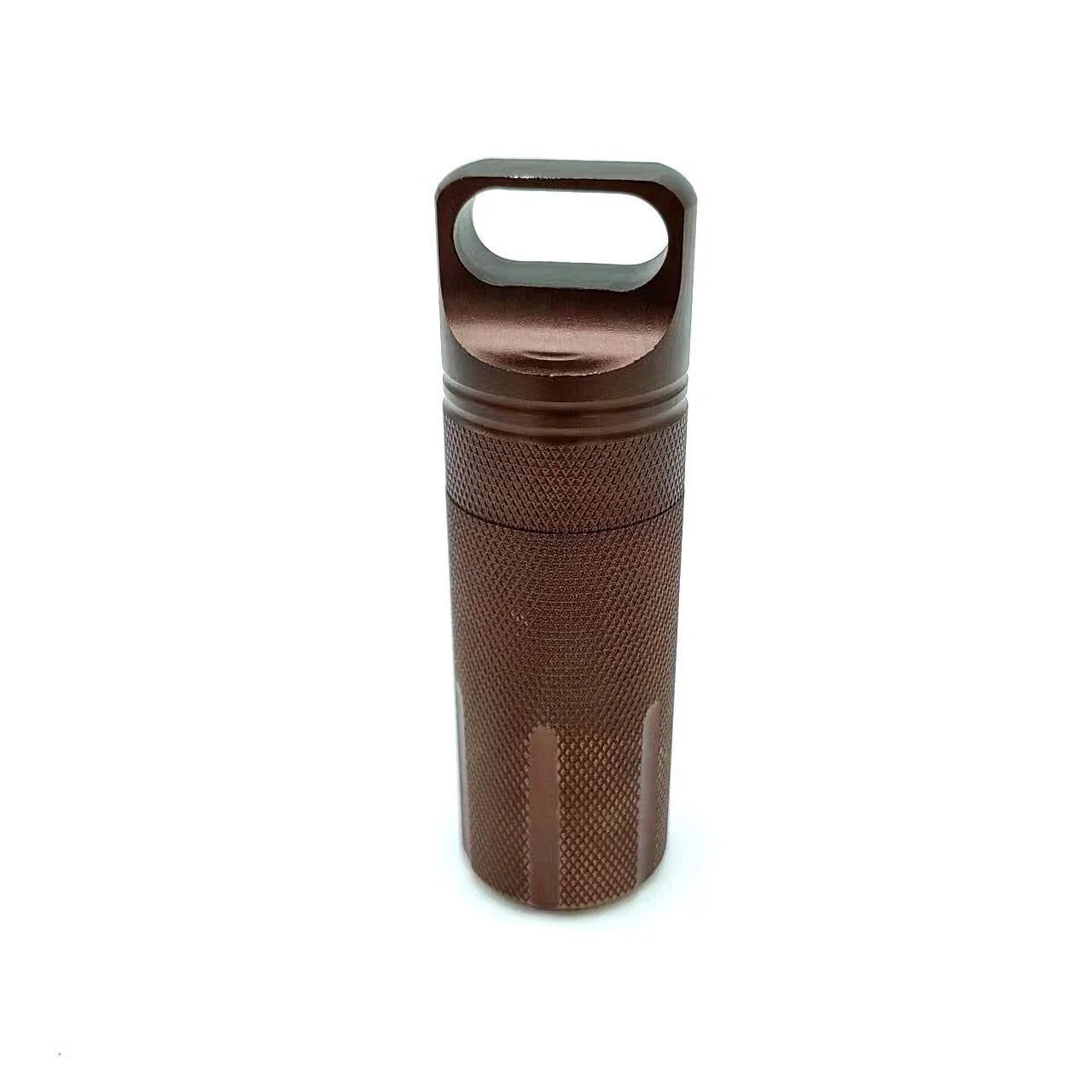 Rynx | Portable Aluminum Alloy Airtight Pill Container Bottle - Single Chamber Capsule Holder for Outdoor EDC, Waterproof Medicine Case Box