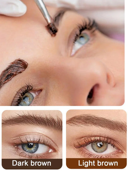 Rynx | 15-Minute Quick Henna Eyelash Eyebrow Coloring Toning Professional Easy Coloring Gel Eyelashes Brown Black Color Toning Cream Set Eyebrows Suitable