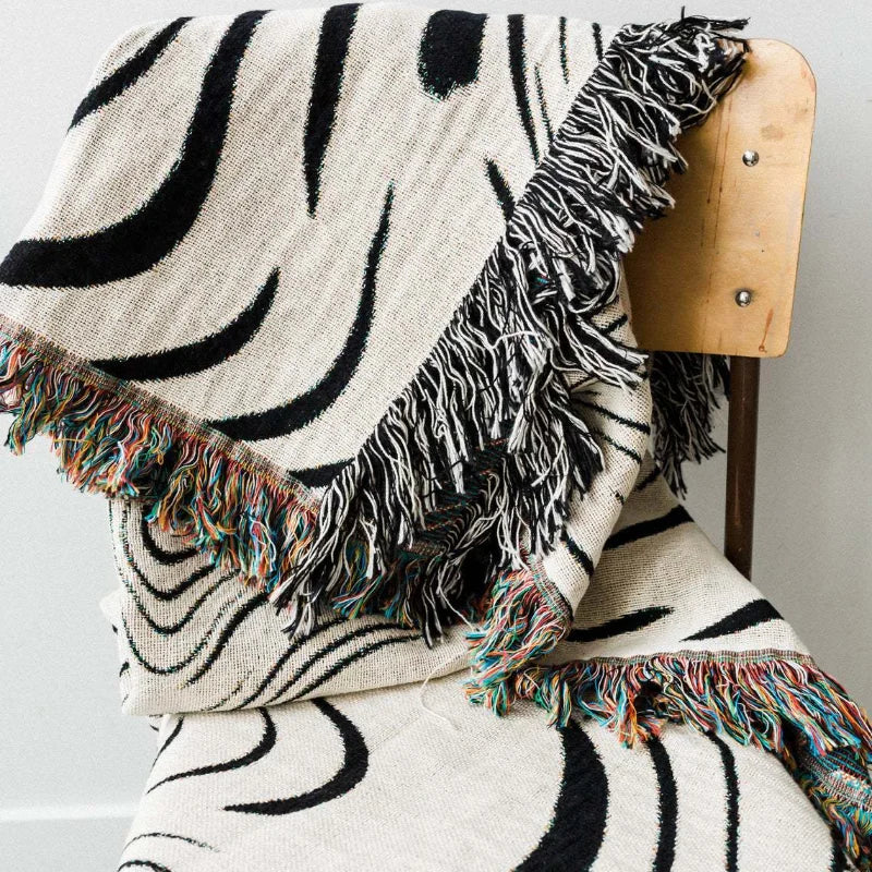 Rynx | abstract waves throw blanket