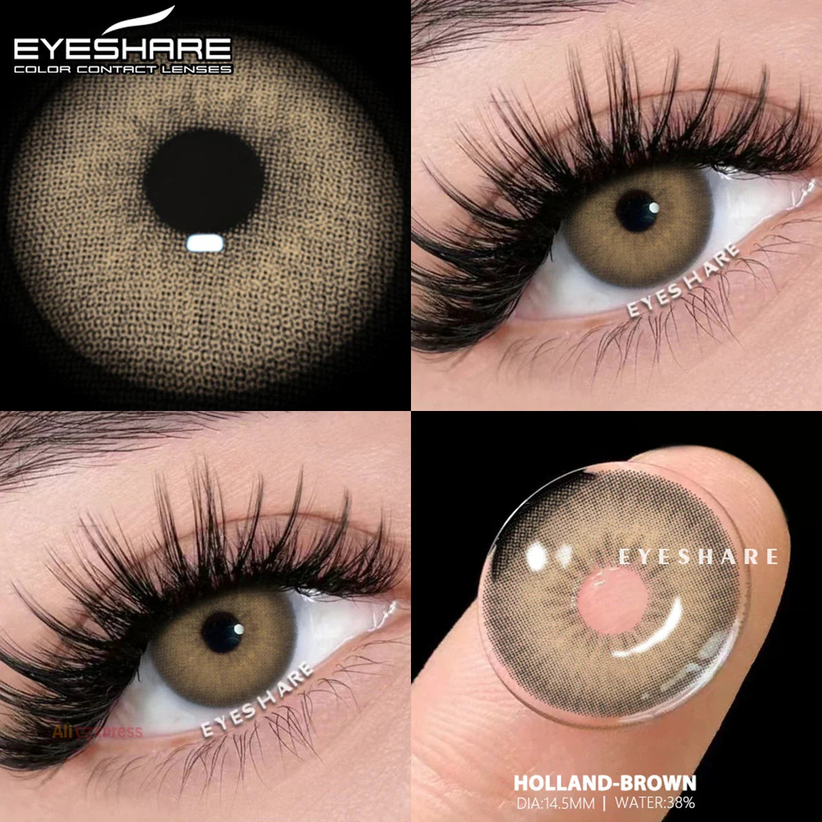 Rynx | 1 Pair Colored Contact Lenses Green Contact Fashion Blue Contact Gray Beautiful Pupils Brown Colored Lenses Yearly