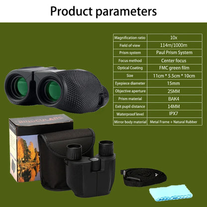RYNX | 10x25 HD Compact Binoculars for Outdoor Adventures
