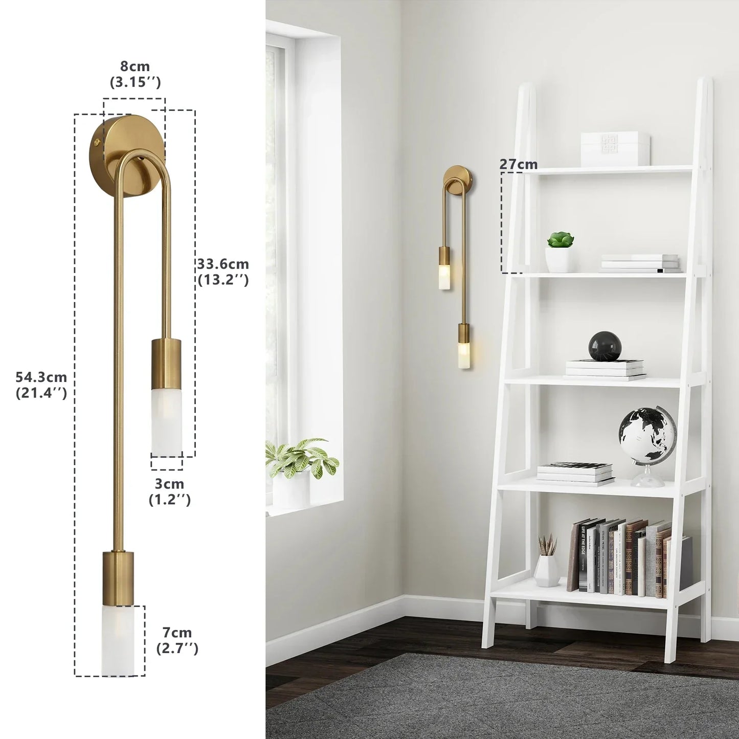 Rynx | Modern Wall Lamp in Gold