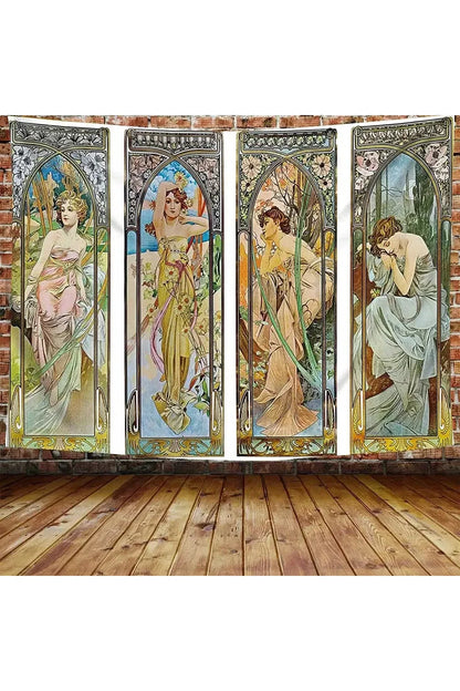 Rynx | Nouveau Flower Goddess Tapestry