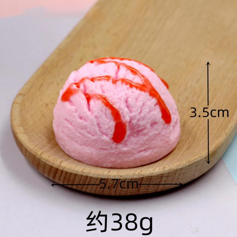 Rynx | Life-like resin ice cream cone model - Realistic fake dessert decoration for photography and home decor
