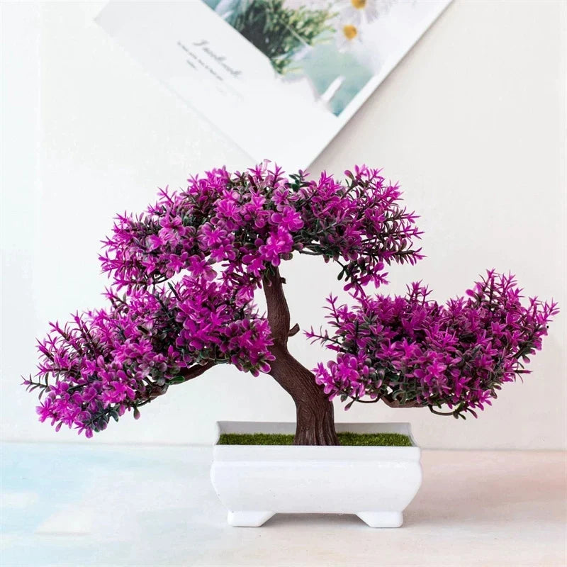 Rynx Artificial Plants Bonsai Small Tree Pot Fake Plant Flowers Potted Plants Ornaments For Home Room Table Decoration Hotel Garden Decor