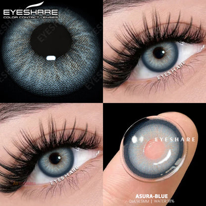 Rynx | 1 Pair Colored Contact Lenses Green Contact Fashion Blue Contact Gray Beautiful Pupils Brown Colored Lenses Yearly
