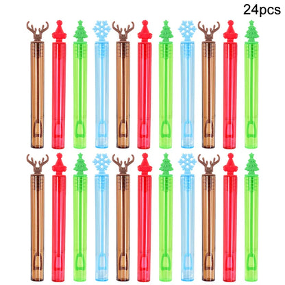 Rynx 12/36Pcs Christmas Bubble Stick Soap Tube Empty Bottle 2024 Christmas Decoration New Year Children's Gift Children's Birthday Party Favors Toy