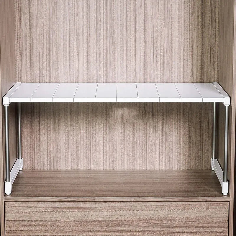 Rynx | Stackable Storage Rack - Wardrobe Layered Partition Rack for Closet Sorting, Telescopic Sink Holder, and Wardrobe Clothing Organization Shelves