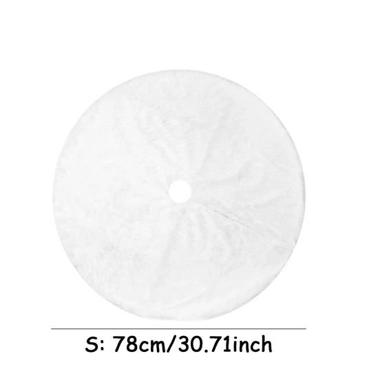 Rynx | Plush Faux Fur White Christmas Tree Skirt