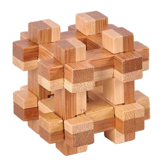Rynx | Bamboo Kong Ming Lock Puzzle - Creative 3D Logic Challenge for Kids