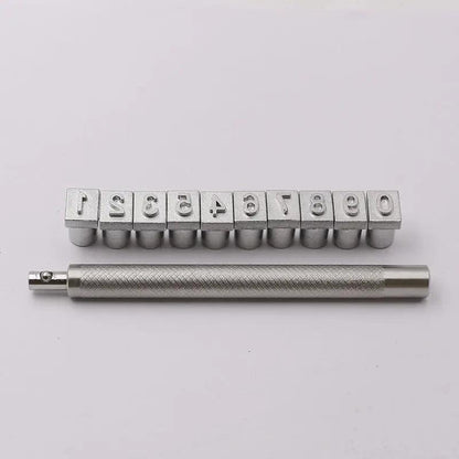 Rynx | Adjustable Metal Stamp Set for Leathercraft: Alphabet and Number Impressions