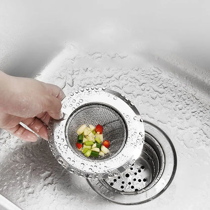 Rynx | Stainless Steel Kitchen Sink Strainer - Anti-Blocking Funnel, Hair Catcher for Basin, Floor Drain and Dishwasher