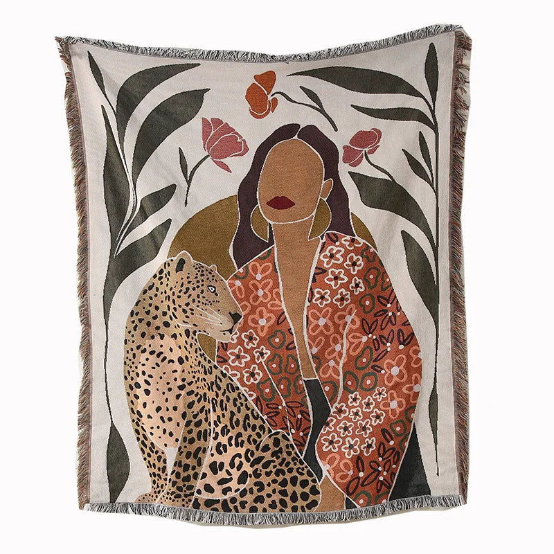 Rynx | Jungle Cats Woven Throw Blanket