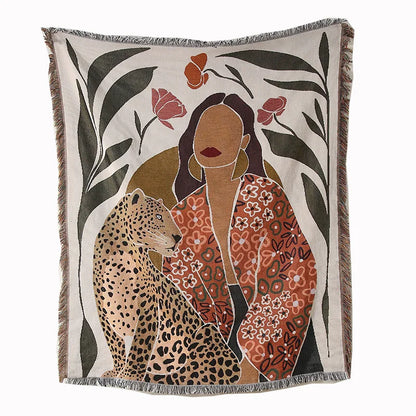 Rynx | Jungle Cats Woven Throw Blanket