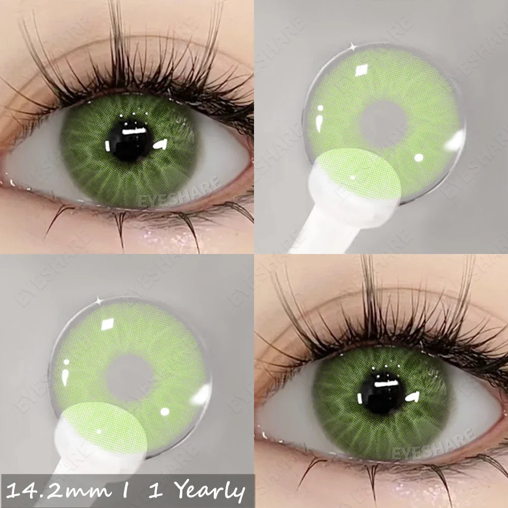 Rynx | New colored contact lenses for eyes 2 pieces blue colorful beautiful pupils green color lenses annually brown contact lenses 14.2 mm