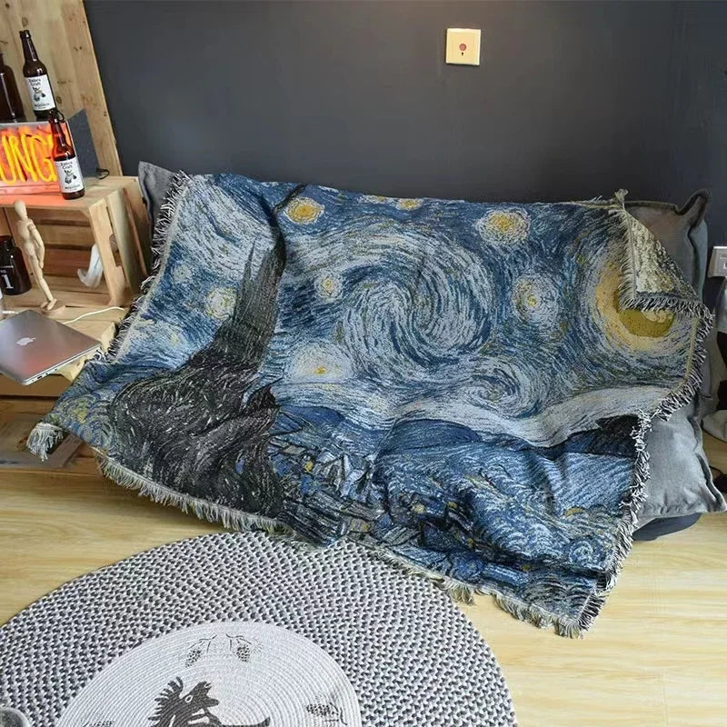 Rynx | Gogh-inspired Starry Night Art Blanket