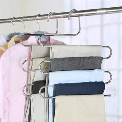 Rynx | Simplified 5-stage pants holder made of stainless steel with advanced grip technology for organizing wardrobes and bathrooms