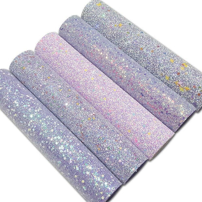 Rynx | Sparkling Purple Chunky Glitters Fabric Roll - Must-Have for Creative DIY Projects