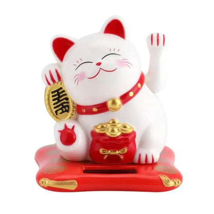 Rynx | LuckyMiko Chinese Lucky Cat | Waving Cat with Movable Arm | Feng Shui Decoration for Home & Office | Symbol of Prosperity