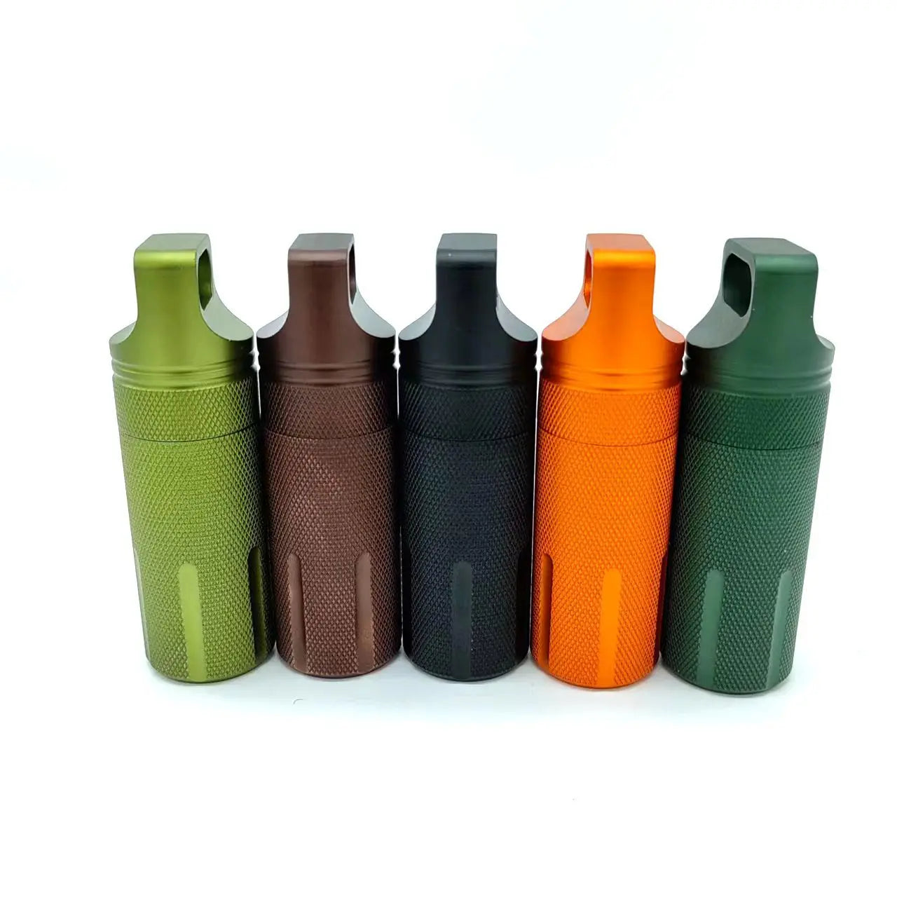 Rynx | Portable Aluminum Alloy Airtight Pill Container Bottle - Single Chamber Capsule Holder for Outdoor EDC, Waterproof Medicine Case Box