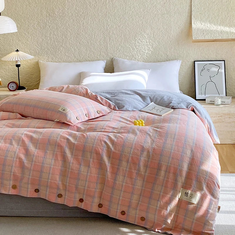 Rynx | 100% Cotton Duvet Cover Stripes Bedspread Skin-friendly Bedding Comforter Cover High-quality Duvet Cover duvet cover