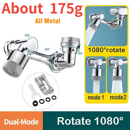 Rynx | 360 Twist: Metal Faucet Sprayer Head with Universal Rotation and Adaptor for Kitchen Tap Upgrade