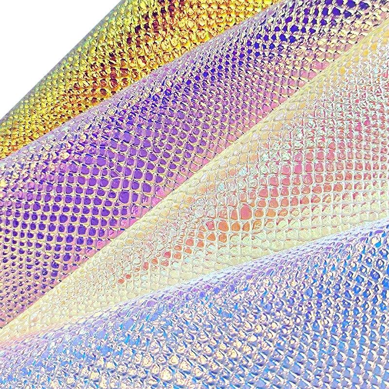 Rynx | Iridescent Python Scale Holographic PU Fabric - Unleash Your Creative Potential