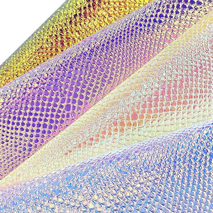 Rynx | Iridescent Python Scale Holographic PU Fabric - Unleash Your Creative Potential