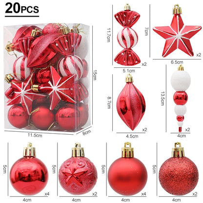 Rynx Christmas Tree Ornaments Red Candy Cane Hanging Decoration Large Pendants Set Christmas Decorations For Home 2024 Natal Navidad New Year
